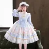 Robe princesse Lolita d'halloween pour filles, jupe pour enfants avec velours et épaississement, nouvelle collection automne/hiver 2024