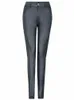 Summer Black Fake Pu Leather Pant Women High midja Elasticitet Slim Push Up Casual Skinny Thin Pencil Trousers Ladies Oversimasy 240104