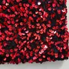 tissu à paillettes de velours rouge, tissu en dentelle de velours, tissu de velours rouge africain, vêtements pour femmes