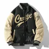 UETEEY Suede Baseball Uniform Jacket Men Classic Harajuku Letter Embroidery Cargo Vintage Male Bomber Coats Outerwear 240103