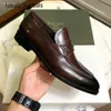 Berluti Sapatos sociais masculinos Sapatos de couro Novos Bruti Mens Business Casual elegante e bonito Oxford One Step Preguiçoso Rj