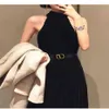 Ceinture pour femmes 3 0CM lettre V boucle lisse affaires ceinture décontractée marque de luxe robe en jean ceinture décorative Whole2486