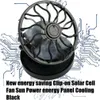 Electric Fans New Electric Sun Energy Panel Cooling Fan Clip-on Cap Mini Solar Sun Fan Power For Traveling Camping Outdoor Fishing YQ240104