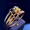 Bijoux de créateurs Carter Bracelets Ins Hot recommandé cuivre plaqué or bague léopard diamant ensemble bracelet en or rose avec boîte d'origine Pan