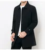 Trenchs pour hommes printemps automne affaires décontracté hommes manteau sans fer longueur moyenne coupe-vent hommes vestes vêtements légers