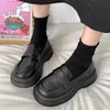 Mulheres mocassins sapatos deslizamento-on calçado feminino casual tênis preto apartamentos oxfords macio redondo dedo do pé estilo britânico deslizamento no vestido s 240104