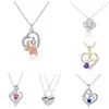 Nouvelle mode pendentif collier Rose bijoux boîte-cadeau préservé Rose collier ensemble mariage cadeau de noël 240104