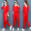 Women's Two Piece Pants Fall 2024 Set Top And Suit Outfits For Women Tracksuit Lounge Wear Korean Fashion Plus Size Clothing 2