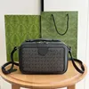Tasarımcı Çanta Crossbody Bag Cüzdan Çanta Çanta Kutusu Çantaları Kadın Omuz Çantası Kare Kamera Çantası Klasik Mektup Kırmızı Yeşil Çizgi Çıkarılabilir Deri Kayış