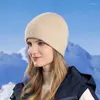 Bérets chapeau gants écharpe costume hommes hiver chaud tricoté en plein air équitation Protection des oreilles laine femmes manches casquette Skullies bonnets