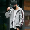 Vestes pour hommes Veste à capuche décontractée Automne Hip Hop Plus Taille Coupe-vent Sportswear Zipper Coat 4XL