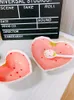 Tallrikar internet berömda keramiska bordsartar jordgubbar persika hjärtplatta sallad skål hjärtformad söt