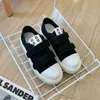 Luxury platforms canvas shoe thick bottom womens comfortable pure colour designer casual sneakers lady half slippers