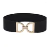 Bälten Fashion Elastic Belt for Women Designer Corset midjeband Kvinnlig klänningskjol Coat Dekorativ bälte