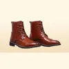 Hot Sale-Big 46Men PU Leatch-up Scarpe per uomini di alta qualità uomini vintage British Boots Autunno inverno plus size8621906