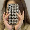 Jolie coque arrière couleur bonbon pour iPhone, compatible modèles 14, 13, 12, 11, 15 Pro Max, 14 Plus, cœur d'amour 3D