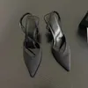 Roxo Slingback Sandálias Mulher Moda Pinted Toe Slip-on Vestido Bombas Senhoras Elegantes Sapatos de Festa de Salto Alto 240103