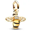 Breloques en or et argent, perles en métal, amour abeille, arbre de vie, grand trou, perles amples, adaptées aux bracelets Pandora originaux, accessoires de fabrication de bijoux à faire soi-même
