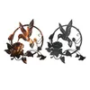 Garden Decorations Metal Wall Art Decor Silhouette Sculptures Statues Fence Lawn