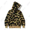 High Street Y2k Hoody Pullover Designer Hoodies für Männer Mode-Look Tide Shark Camouflage Print gepolsterte Strickjacke Sweatshirt Reißverschluss Herren Hoodie