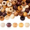 Bracelet 1set Big Hole Natural Wooden Beads Rondelle Wood Spacer Beads for Hair Dreadlock Beads Rame Bracelet Jewelry Craft Making Diy