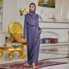 Ubranie etniczne Turkish islamskie sukienki muzułmańskie kobiety abaya eid hidżab sukienka biała modlitwa elegancka szata damska