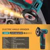 12V 19500Rpm Mini Angle Grinder with Rechargeable Lithium Battery Cordless Polishing Machine Diamond Cutting with 2 Cutting Disc 240104