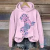 Lady Cartoon Gedrukt Sweatshirt Met Lange Mouwen 2024 Dames Hoodies Winter Dames Jumper Fleece