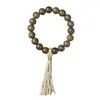 Strand China-Chic Corda intrecciata a mano Wen Gioca a un piatto portatile in legno di sandalo verde che gioca a corde per gli amanti delle perline dorate femminili