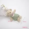 4inch Cool Bear Plush Toy Keychain Bookbag Three Color Doll Key Cute Pendant My Melody 240104