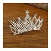 Hair Accessories Kids Crystal Tiara Crowns Handmade Jewelry Shiny For Girls Bridal Wedding Birthday Cosplay