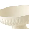 Plates Decorative Pedestal Bowl Fruit Basket Drain For Kitchen Countertop Table Centerpiece Breads Living Room