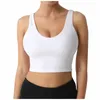 Shaper da donna Top imbottiti Canotta da allenamento Wirefree Longline Fitness Reggiseno sportivo Coppe con chiusura Reggiseni da donna