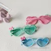 INS Kids beach sunglasses Fashion boys girls cut Bows love heart frame polarized sunglass goggles children UV 400 Protective eyewear S0398