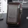 Mode hommes en cuir véritable Fanny taille sac téléphone portable porte-monnaie poche ceinture Bum pochette MaleMilitary Pack 240103