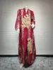 Vêtements ethniques Musulman Abaya Robe Dubaï Ramadan Paillettes Floral Brodé Casual Marocain Longues Robes Maxi Pour Femmes Soirée Jalabiya