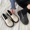 Mulheres mocassins sapatos deslizamento-on calçado feminino casual tênis preto apartamentos oxfords macio redondo dedo do pé estilo britânico deslizamento no vestido s 240104