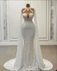 Sexy Lace Mermaid Wedding Dress Appliques Plus Size Bridal Gowns Bride Dresses Robe De Mariee Bridal Gowns Chiffon Cap Sleeves