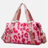 Modne podróże torby wuchowe Kobiety Leopard Big Nylon Tote Fitness Gym Ladie