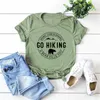 T-shirts pour femmes chemise de randonnée Camping T-shirt Go Bear vous tue montagne T-shirt d'aventure hommes femmes T-shirts hauts d'été