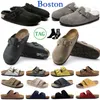 2024 بوسطن سد من مصممي Slippers Head سحب Cork Mens نساء متعددة أنماط Arizona Mayari المتسكعون Birkenstocks