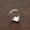 Cluster Rings 2024 Cute Animal For Girls Fashion 925 Sterling Silver Penguin Ring Solid Woman Jewelry Gift Wholesale