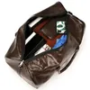 Leather Travel Bag Large Duffle Independent Big Fitness Bags Handbag Bag Luggage Shoulder Bag Black Men Fashion Zipper Pu 240103