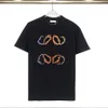 짧은 통기성 Loeewe Womens T-Shirt Summer Tops Mens Lowewe Sleeve Fashion Classic Letter 인쇄 라운드 넥 로우 커플 티셔츠 크기 S-3XL LOEWEES