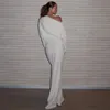 Nouveau créateur de mode femmes robe urbaine sexy oblique robe de soirée à épaules dénudées discothèque moulante jupes longues creuses, plus la taille S-L