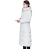 Women's Trench Coats Hat Thicken Hooded Down Coat Winter Women Light Thin White Duck Jacket Parkas Ladies Long Warm Big Size Puffer Outwears