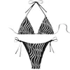 2024 New Sexy Bikini Women Print Brazilian Bikini Set Halter Backless Swimsuit Swim Wear Biquini Dot biquini female