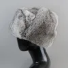 Casquettes pour hommes chaud naturel fourrure de lapin Bomber chapeau avec oreillettes hiver unisexe russe Ushanka vrais chapeaux 240103