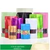 Stand Matte Zip Lock Meerdere maten en kleuren Voedselverpakking Mylar-zakken met helder venster aan de voorkant 100 stuks Verpakkingszakken Ohotu