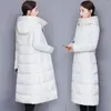 Women's Trench Coats Hat Thicken Hooded Down Coat Winter Women Light Thin White Duck Jacket Parkas Ladies Long Warm Big Size Puffer Outwears